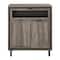 Walker Edison Gray Wash Mesh Metal Accent Cabinet